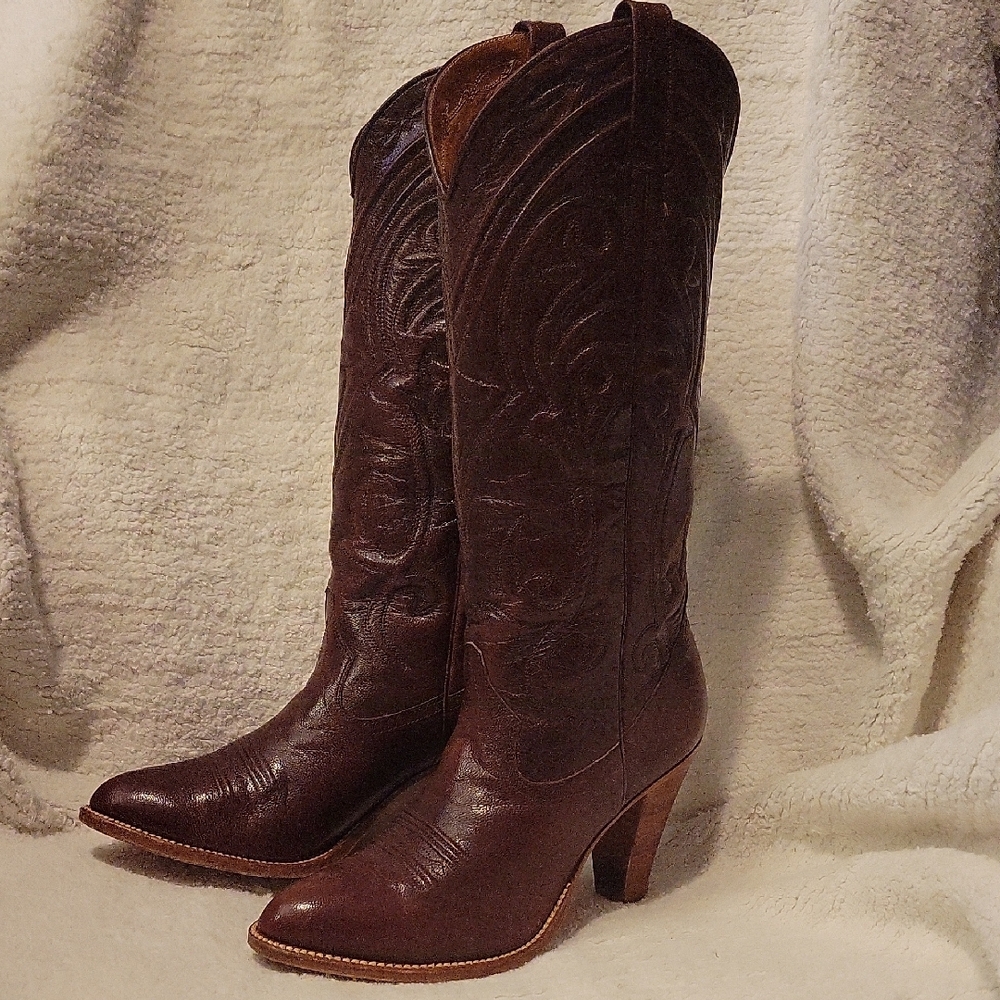 Dan Post Leather Heeled Boots